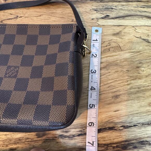 Louis Vuitton Damier Ebene Trousse Make Up Bag with Strap SP1909 - Picture 7 of 8